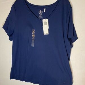 Izod Women's Deep Blue V-Neck Tee